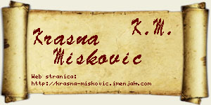 Krasna Mišković vizit kartica